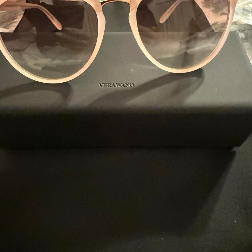 Vera Wang Women Blush Pink Round Gradient Sunglasses 54-18-140 with Case